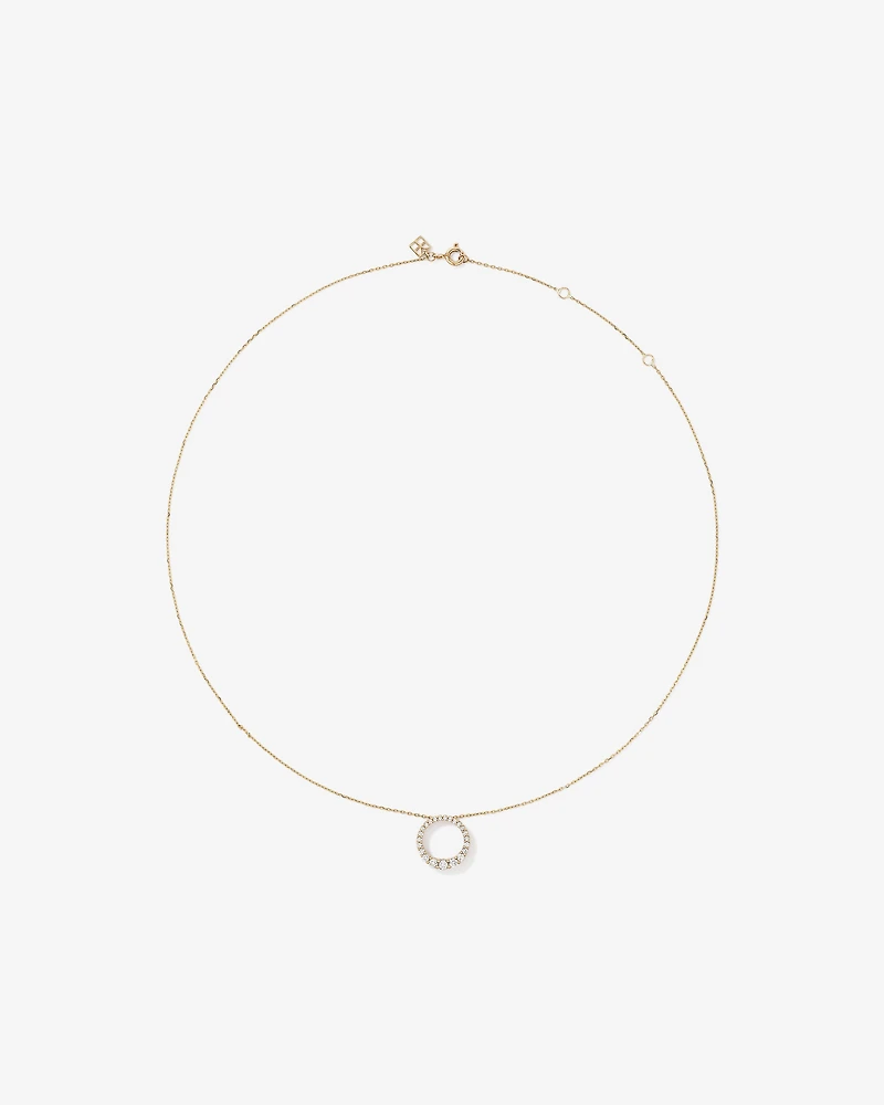 0.38 Carat TW Diamond Graduated Circle Necklace in 10kt Yellow Gold