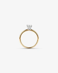 1.00 Carat TW Oval Canadian Diamond Solitaire in 18kt Yellow & White Gold