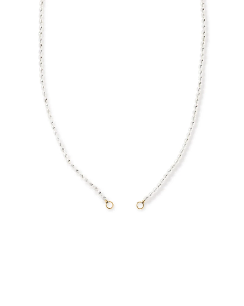 55cm (22") Cultured Freshwater Pearl Open Chain Necklace in 10kt Yellow Gold