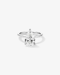3.00 Carat TW Pear Cut Laboratory-Grown Diamond Solitaire Engagement Ring Platinum
