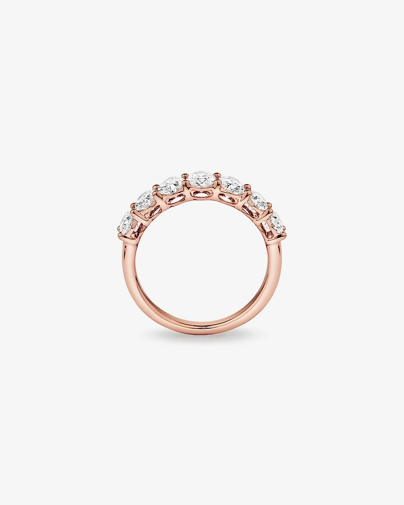 2.00 Carat TW Oval Laboratory-Grown Diamond Wedding Ring in 14kt Rose Gold