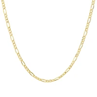 Chaîne figaro creuse en or jaune 10 K de 50 cm