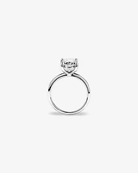 Bague de fiançailles solitaire en platine, sertie d'un diamant laboratoire taille radiant 3,00 carats (poids total)
