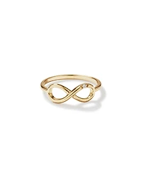 Diamond Accent Infinity Ring in 10kt Yellow Gold