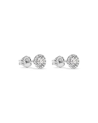 0.44 Carat TW Round Diamond Halo Stud Earrings in 10kt White Gold