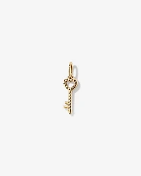 0.04 Carat TW Diamond Key Pendant in 10kt Yellow Gold
