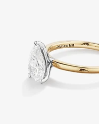 1.25 Carat TW Pear Laboratory-Grown Diamond Solitaire Engagement ring 14kt Yellow and White Gold