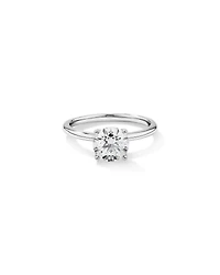 Bague de fiançailles en diamant solitaire ronde brillante cultivée laboratoire 1,50 carat or blanc 14 carats