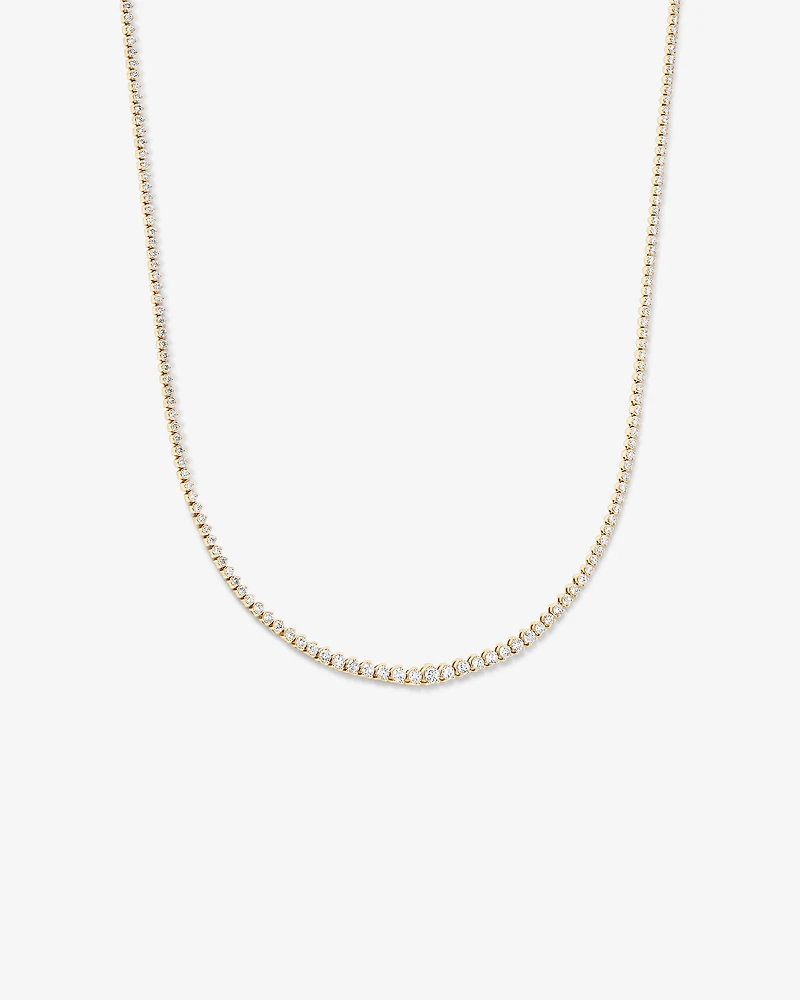 6.00 Carat TW Graduated Diamond RivieraTennis Necklace in 18kt Yellow Gold