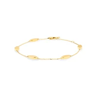 Marquise Station Bracelet in 10kt Yellow Gold