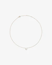 Horseshoe Necklace with 0.10 Carat TW of Diamonds in 10kt Yellow Gold