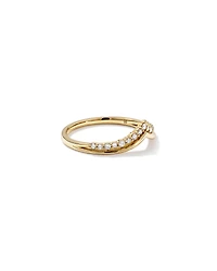 0.18 Carat TW Diamond Chevron Wedding Ring in 14kt Yellow Gold
