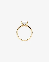 2.00 Carat TW East West Emerald Cut Lab-Grown Diamond Solitaire Engagement Ring 14kt Yellow Gold
