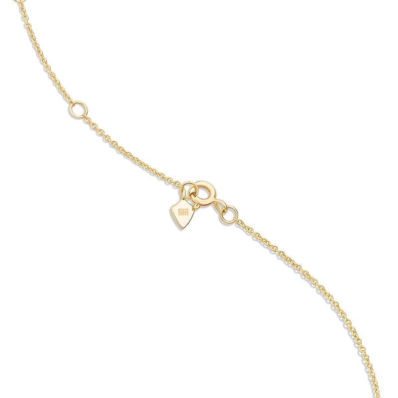Necklace with Opal & 0.15 Carat TW of Diamonds in 10kt Yellow Gold