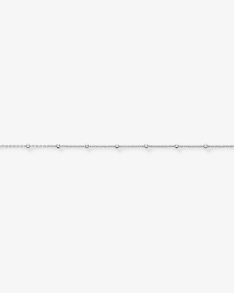 50cm (20") 1.25mm Width Diamond Cut Bead Chain in Sterling Silver