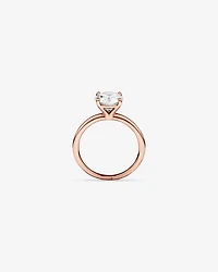 Carat TW Round Brilliant Laboratory-Grown Diamond Solitaire Engagement Ring 14kt Rose Gold