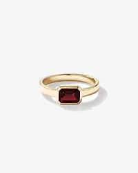 Bague Grenat sertie clos en or jaune 10 ct