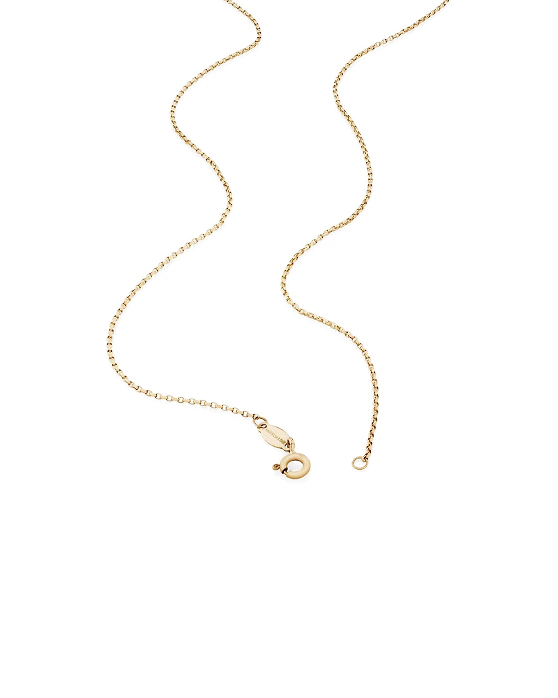 Chaîne belcher à taille diamant de 50 cm en or jaune 18 K, largeur de 1 mm