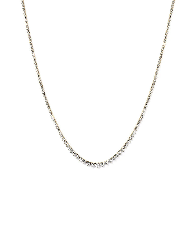 6.00 Carat TW Graduated Diamond RivieraTennis Necklace in 18kt Yellow Gold