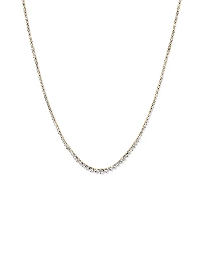 Collier de tennis de 6,00 carats au total, serti dans de l'or jaune18 carats