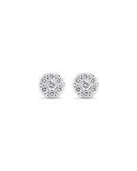 0.27 Carat TW Round Shape Laboratory-Grown Diamond Multistone Pendant & Stud Earrings Box Set in Sterling Silver