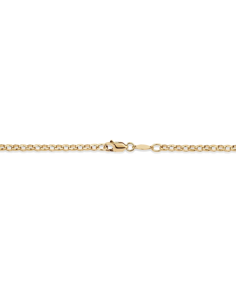60cm (24") Oval Belcher Chain in 10kt Yellow Gold
