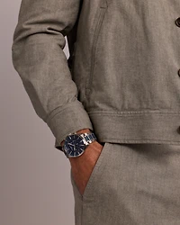 Solar Powered Men's Watch with Blue Tone Stainless Steel