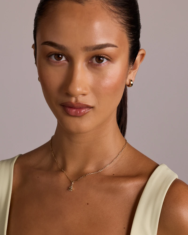 Ghost Pendant with Diamond Accent in 10kt Yellow Gold