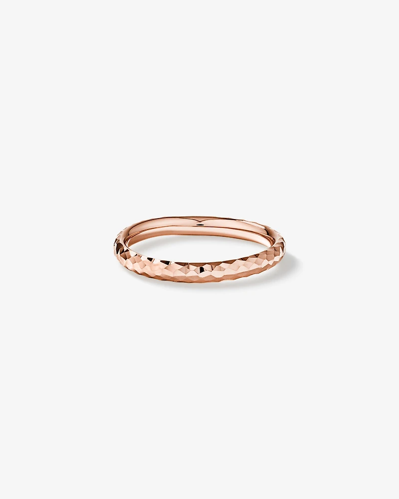 Hammered Finish Ring in 10kt Yellow Gold