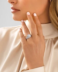 Bridal Set with 1.18 Carat TW of Diamonds in 14kt White Gold