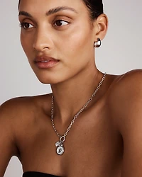 Chaîne à pendentif ouverte avec trombone rond de 50 cm (20") en argent sterling