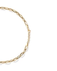 42.5cm Hollow Oval Paperclip Chain in 10kt Yellow Gold
