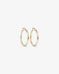 25mm Round Hoop Earrings in 10kt Yellow Gold