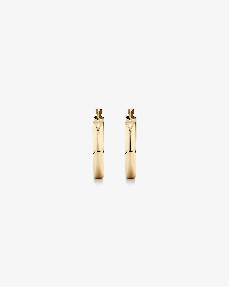 20mm Round Hoop Earrings in 10kt Yellow Gold