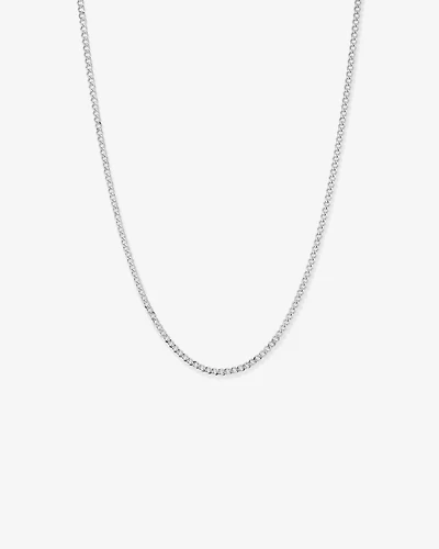 60cm (20") 3.75mm Width Semi Solid Diamond Cut Curb Chain in 10kt Gold