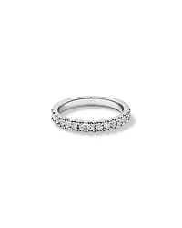 0.34 Carat TW Round Brilliant Claw-Set Wedding Band 18kt White Gold