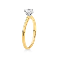 Bague de fiançailles Solitaire de Michael Hill en or jaune et blanc 18 K avec diamants du Code of Origin de De Beers totalisant 0,50 ct