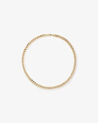 55cm (22") 8mm Width Solid Concave Bevelled Curb Chain in 10kt Yellow Gold