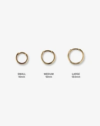 12mm Medium Polished Huggie Earrings in 10kt Yellow Gold