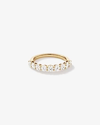 Bague de mariage en diamant ronde brillante cultivée laboratoire 1,30 carat TW or jaune 14 carats