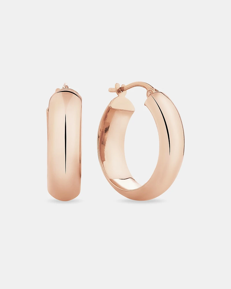 15mm Hoop Earrings 10kt Yellow Gold