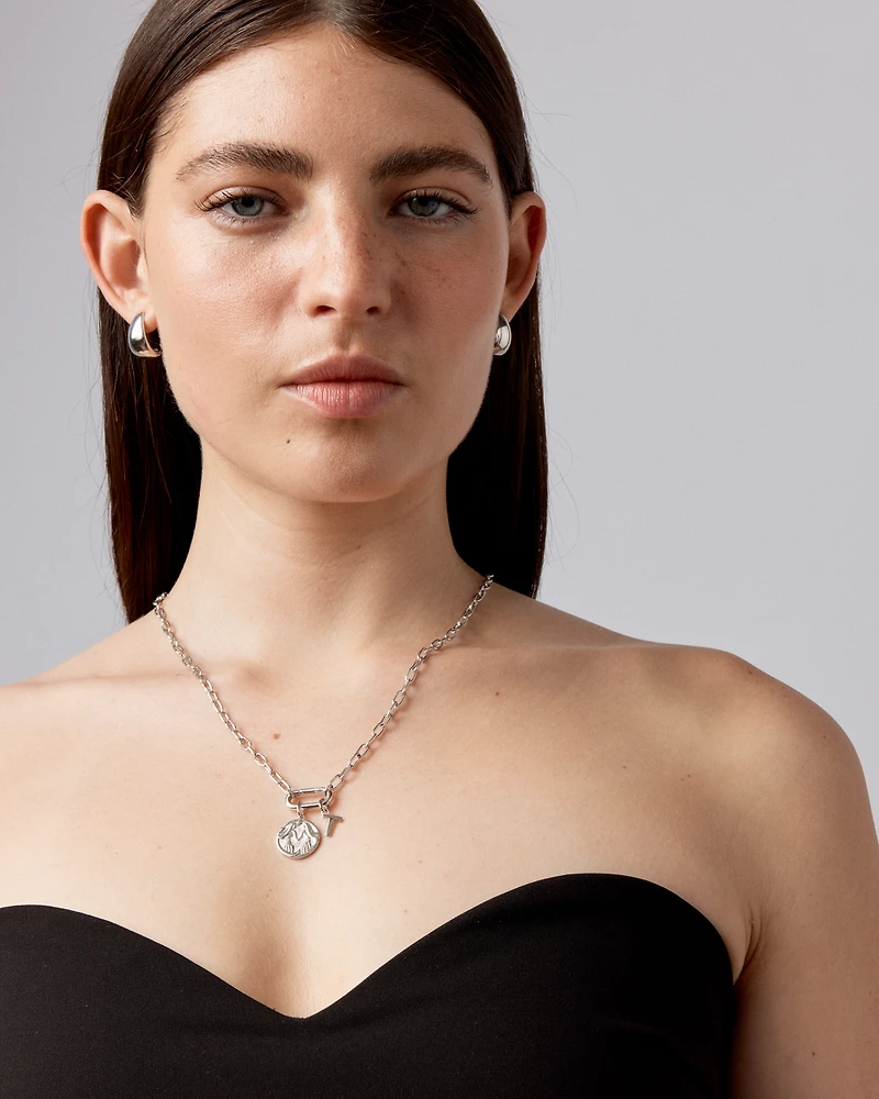 Diamond Accent Gemini Zodiac Pendant in Sterling Silver