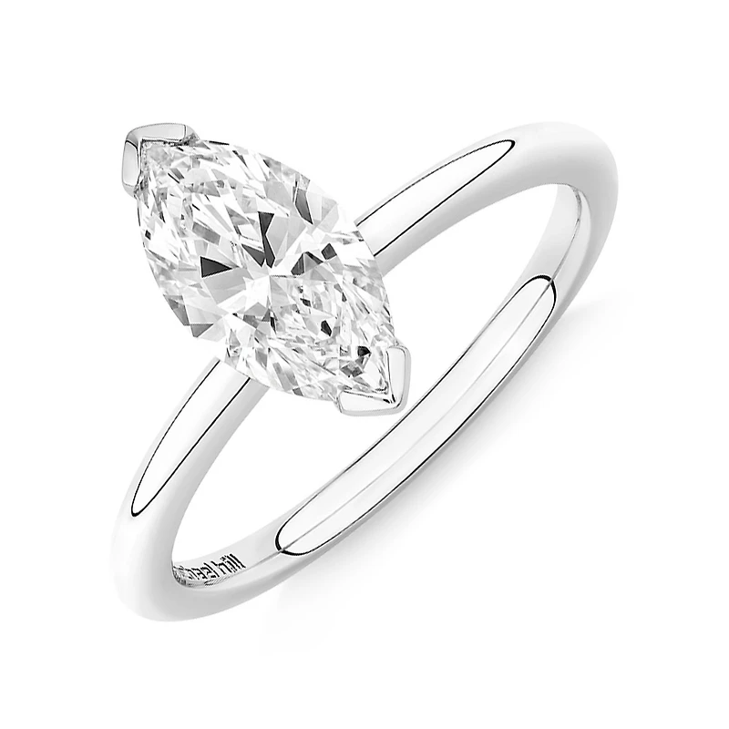 Solitaire Engagement Ring with 1.25 Carat TW of Laboratory-Grown Diamond in 14kt White Gold