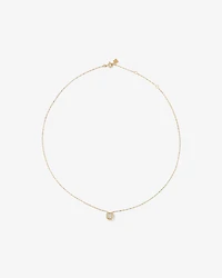 0.18 Carat TW Laboratory-Grown Asscher Cut Diamond Necklace in 10kt Yellow Gold