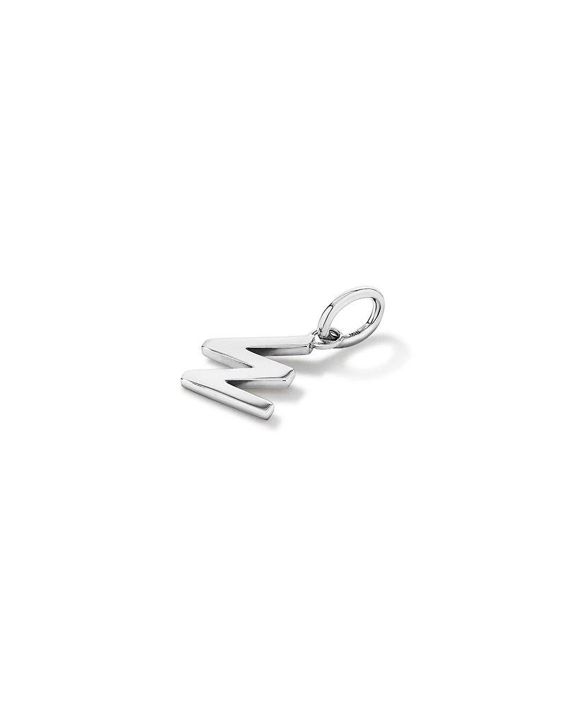 Pendentif initiale lettre W en argent sterling