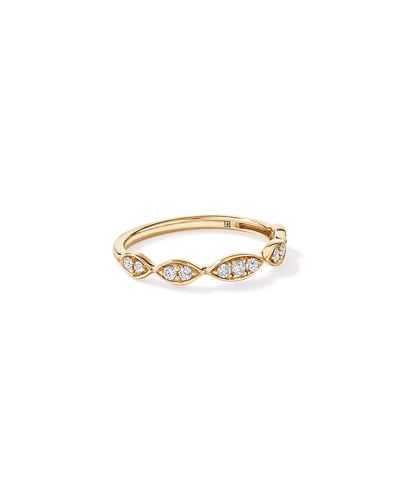 0.20TW Diamond Twist Wedding Band 14kt Yellow Gold
