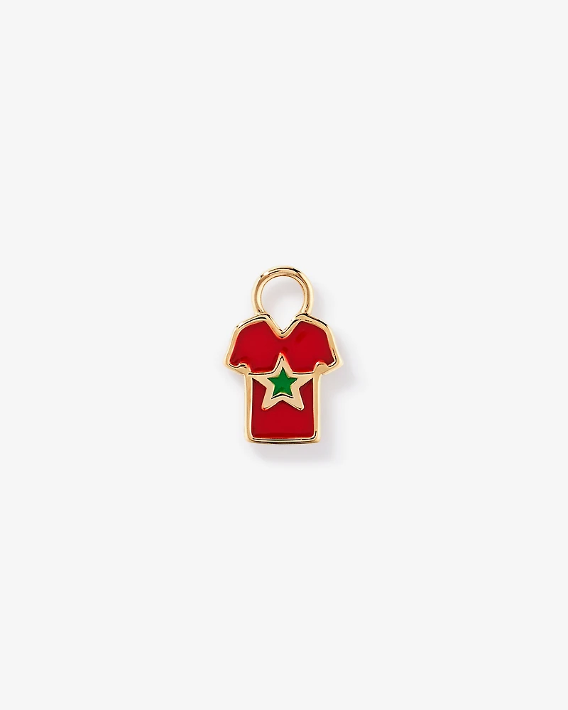Morocco Jersey Earring Charm in 18Kt Vermeil