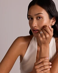 3.60 Carat TW Oval Cut Laboratory-Grown Diamond Halo Engagement Ring 18kt White Gold