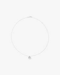 Cubic Zirconia Knot Pendant Necklace in Sterling Silver