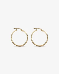 20mm Round Hoop Earrings in 10kt Yellow Gold